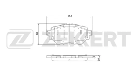 ZEKKERT BS1457 Колодки торм.передние Mazda 3 III 14-