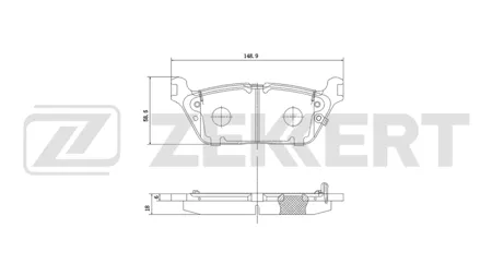 ZEKKERT BS1461 Колодки торм.задние Jeep Wagoneer II 21-, Grand Wagoneer II 21-, Dodge Ram 1500 V 20-, Ram 1500 V 18-, TRX 20-