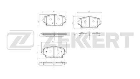 ZEKKERT BS1463 Колодки торм.передние Geely Atlas II 22-, Xingyue L 22-