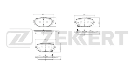 ZEKKERT BS1464 Колодки торм.задние Geely Atlas II 22-