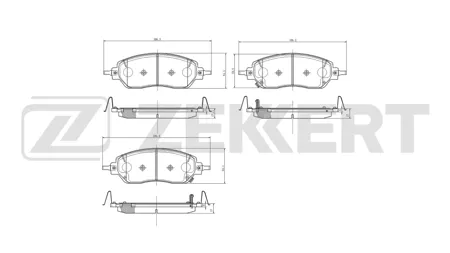 ZEKKERT BS1466 Колодки торм.передние Great Wall Poer 20-, Tank 300 21-