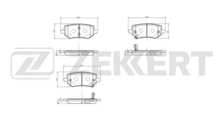 ZEKKERT BS1467 Колодки торм.задние Great Wall Poer 20-, Wall Poer King Kong 22-, Tank 300 21-