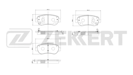 ZEKKERT BS1473 Колодки торм.передние Faw Bestune T77 19-, Bestune X40 17-