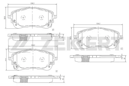 ZEKKERT BS1477 Колодки торм.передние Toyota Corolla (E210) 19-
