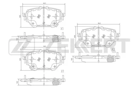 ZEKKERT BS1478 Колодки торм.задние Toyota Corolla (E210) 19-