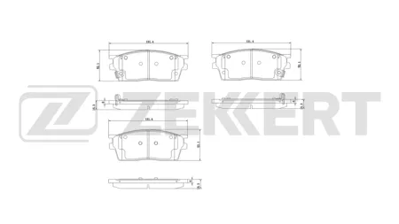 ZEKKERT BS1481 Колодки торм.передние Jetta VS5 19-, VS7 19-, VA7 24-