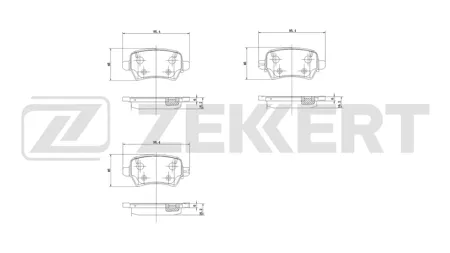 ZEKKERT BS1483 Колодки торм.задние Lifan Myway 17-, Jetta VS5 19-, VS7 19-, Dongfeng Glory 580 16-