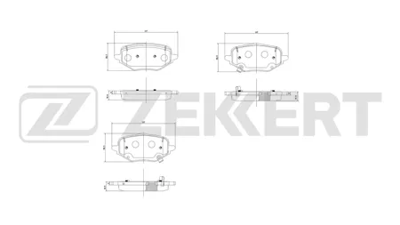 ZEKKERT BS1489 Колодки торм.задние Changan CS85 19-