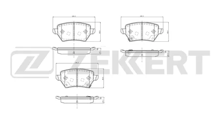 ZEKKERT BS1491 Колодки торм.задние Haval H7 19-, Big Dog DaGou II 23-, Wey 05 23-, VV7 19-