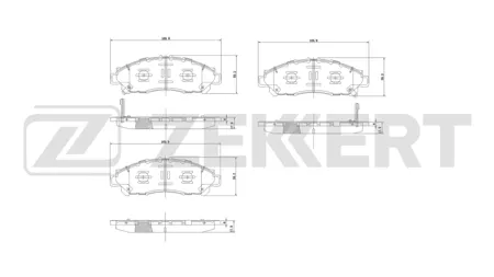 ZEKKERT BS1495 Колодки торм.передние Toyota Quantum (H300) 19-, Hiace (H300) 19-, Granace 19-