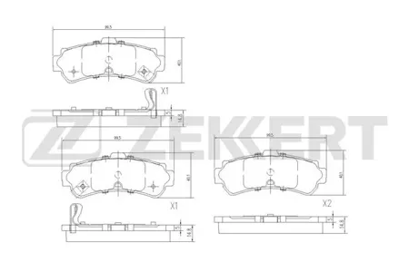 ZEKKERT BS1498 Колодки торм.задние Nissan Almera (N15) 97-