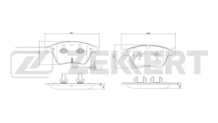 ZEKKERT BS1499 Колодки торм.передние Bentley Continental GT 03-, Continental Flying Spur 05-, Flying Spur 13-, Continental GTC 06-