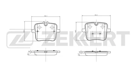 ZEKKERT BS1502 Колодки торм.задние BMW X5 (G05) 18-, X5 M (F95) 19-, X6 (G06) 19-, X6 M (F96) 19-, X7 (G07) 22-, X7 M (G07) 22-, M5 (F90) 20-