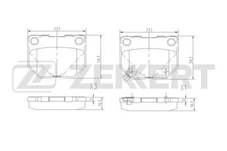 ZEKKERT BS1507 Колодки торм.задние Subaru Impreza (GD, GG) 02-