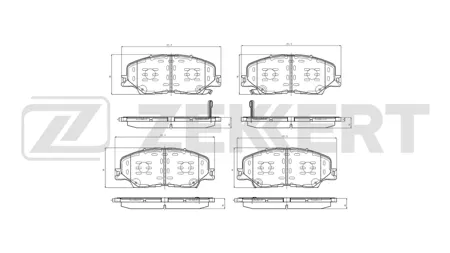 ZEKKERT BS1511 Колодки торм.передние Mazda BT-50 III 20-, Isuzu D-Max (TFS, RG) 17-, MU-X (UCS) 20-