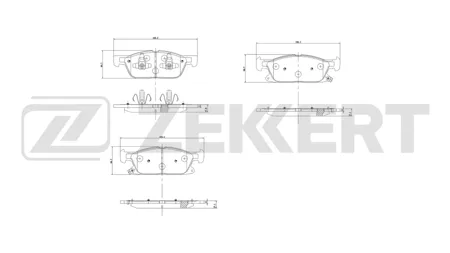 ZEKKERT BS1512 Колодки торм.передние Ford Kuga III 20-, C-Max II 15-, Galaxy III 15-, Edge II 15-, Changan CS95 17-, Lincoln MKX II 15-