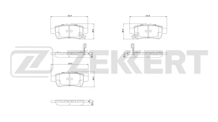 ZEKKERT BS1516 Колодки торм.задние Honda Odyssey III 04-