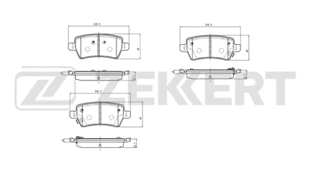 ZEKKERT BS1518 Колодки торм.задние Chery Arrizo 8 22-, Geely Emgrand II 21-