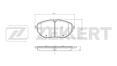 ZEKKERT BS1521 Колодки торм.передние VW Multivan VI 15-, TranSporter VI 15-
