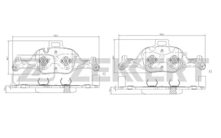 ZEKKERT BS1526 Колодки торм.передние BMW 5 (G30,G31,F90) 16-, 6 (G32) 17-, 7 (G11,G12) 15-, X3 (G01,F97) 17-, X4 (G02,F98) 18-, X5 (G05) 18-