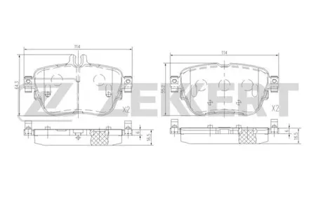 ZEKKERT BS1527 Колодки торм.задние Mercedes E-Class (213) 16-, Mercedes E-Class (238) 17-