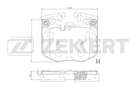 ZEKKERT BS1530 Колодки торм.передние BMW 3 (G20) 18-, 5 (G30, F90) 16-, 7 (G11, G12) 15-, X3 (G01, F97) 17-, Z4 Roadster ( G29 ) 18-