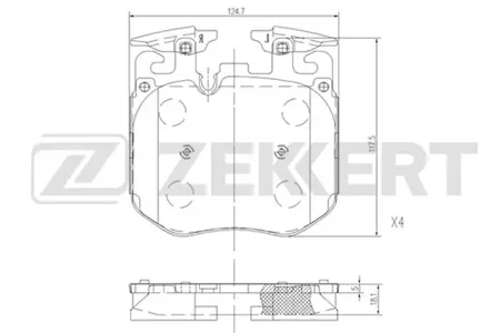ZEKKERT BS1531 Колодки торм.передние BMW 3 (G20) 18-, 5 (G30, F90) 16-