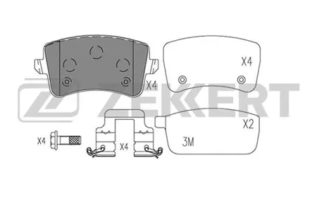 ZEKKERT BS1575 Колодки торм.задние Audi A4 07-, A5 07-, Q5 08-