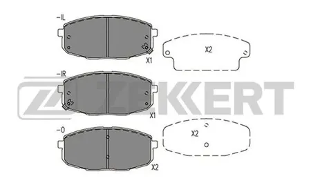 ZEKKERT BS1578 Колодки торм.передние Kia Cerato II 10-