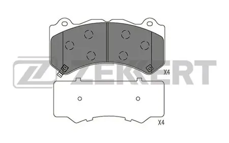 ZEKKERT BS1580 Колодки торм.передние Nissan GT-R (R35) 07-, Jeep Grand Cherokee IV 10-