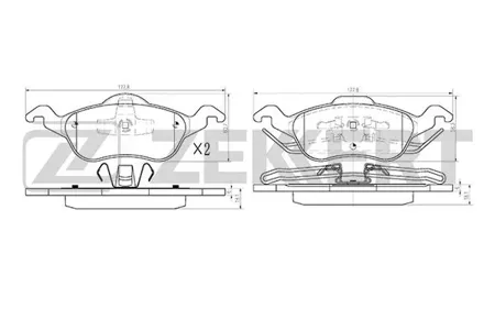 ZEKKERT BS1661 Колодки торм.передние Ford Focus 98-