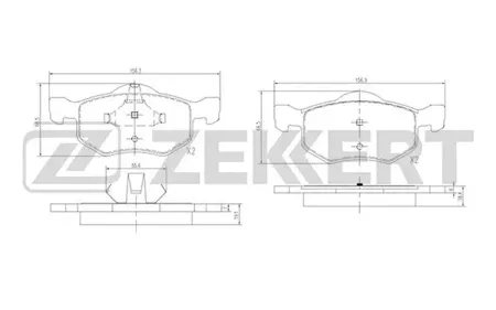 ZEKKERT BS1671 Колодки торм.передние Ford Maverick III 01-, Mazda Tribute 00-