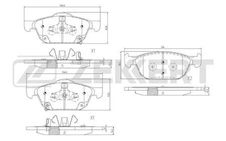 ZEKKERT BS1685 Колодки торм.передние Honda Civic IX-X 12-