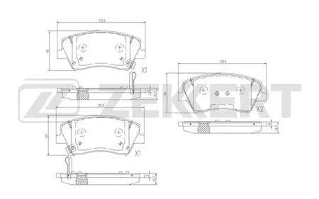 ZEKKERT BS1701 Колодки торм.передние Hyundai Elantra V-VI 15-