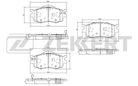 ZEKKERT BS1776 Колодки торм.передние Hyundai Accent III 05-,  Kia Rio  II 05-