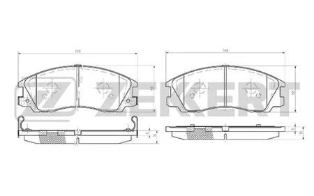 ZEKKERT BS1808 Колодки торм.передние Hyundai Terracan 01-