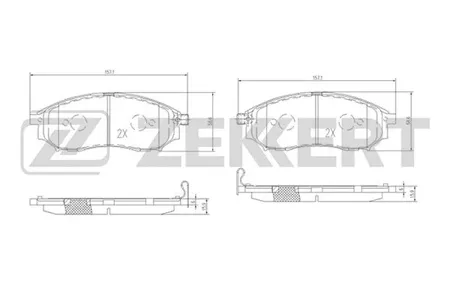 ZEKKERT BS1822 Колодки торм.передние Renault Koleos 08-, Nissan Murano (Z50) 07-, Pathfinder (R51M) 05-, Qashqai (J10E) 07-