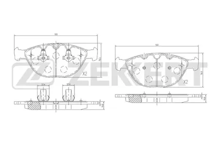 ZEKKERT BS1828 Колодки торм.передние BMW X5 (E53) 99-