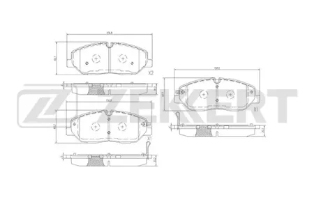 ZEKKERT BS1838 Колодки торм.передние Hyundai H350 15-