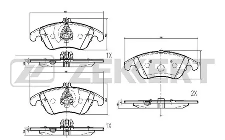 ZEKKERT BS1879 Колодки торм.передние Mercedes C-Class (204) 07-, CLS (218) 11-, E-Class (207) 09-, E-Class (211,212) 06-, SLK (172) 11-