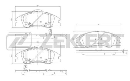 ZEKKERT BS1922 Колодки торм.передние Kia Cerato 04-