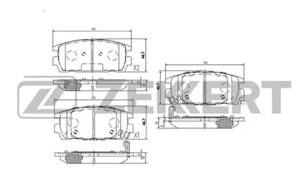 ZEKKERT BS1937 Колодки торм.задние Hyundai Terracan 01-