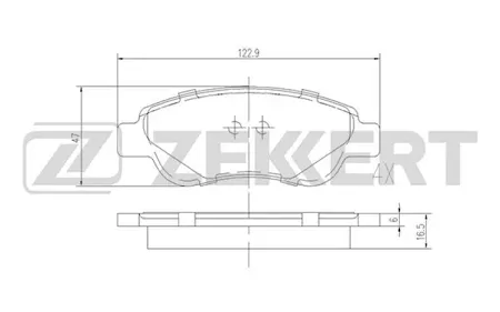 ZEKKERT BS1939 Колодки торм.передние Geely Panda 14-, LC Cross 08-, Citroen C1 I-II 05-, Peugeot 107 05-, 108 14-, Toyota Aygo (B10,B40) 05-