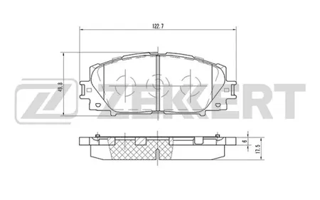 ZEKKERT BS1940 Колодки торм.передние Toyota Prius (W30, W52) 09-, Allion (T260) 07-, Yaris (P90, P130) 05-, Lexus CT200h (ZWA10) 10-