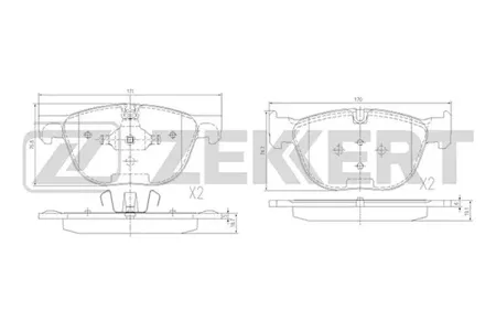 ZEKKERT BS1947 Колодки торм.передние BMW X5 (E70,F15,F85) 06-, X6 (E71,E72,F16,F86) 08-
