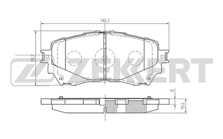 ZEKKERT BS1966 Колодки торм.передние Mazda 6 III 12-