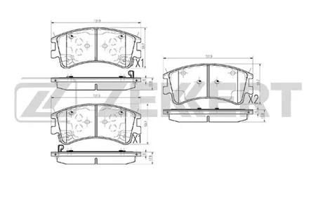ZEKKERT BS2064 Колодки торм.передние Mazda 6 02-
