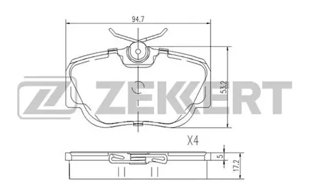 ZEKKERT BS2069 Колодки торм.передние Mercedes 190 (W201) 82-