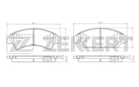 ZEKKERT BS2087 Колодки торм.передние Toyota Camry (V10) 91-
