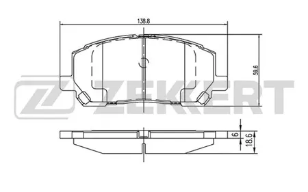 ZEKKERT BS2091 Колодки торм.передние Lexus RX 300 (MCU15) 00-